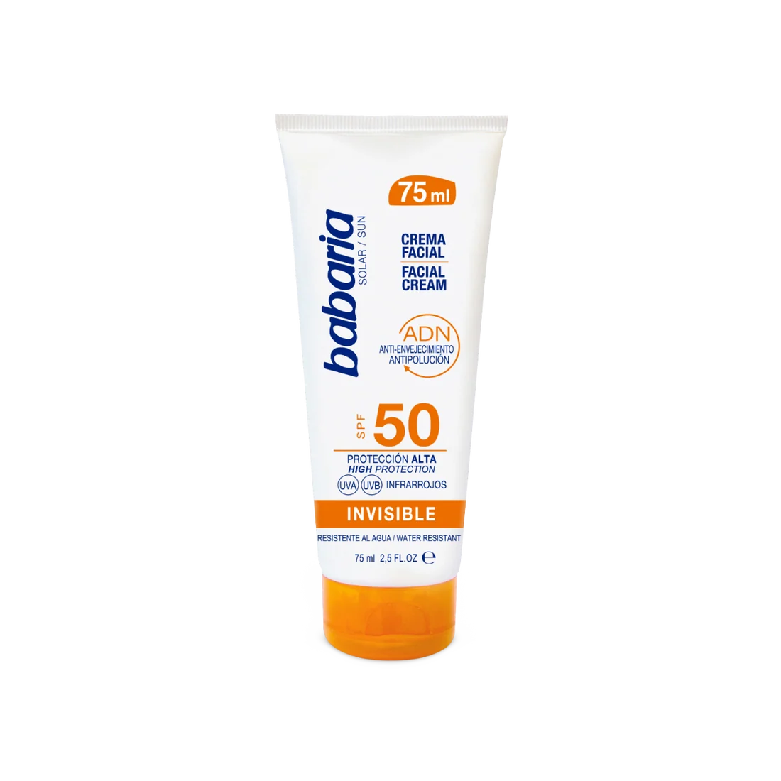 Babaria SPF50+ Invisible Cream 75ml – Sunscreen for Dry Skin