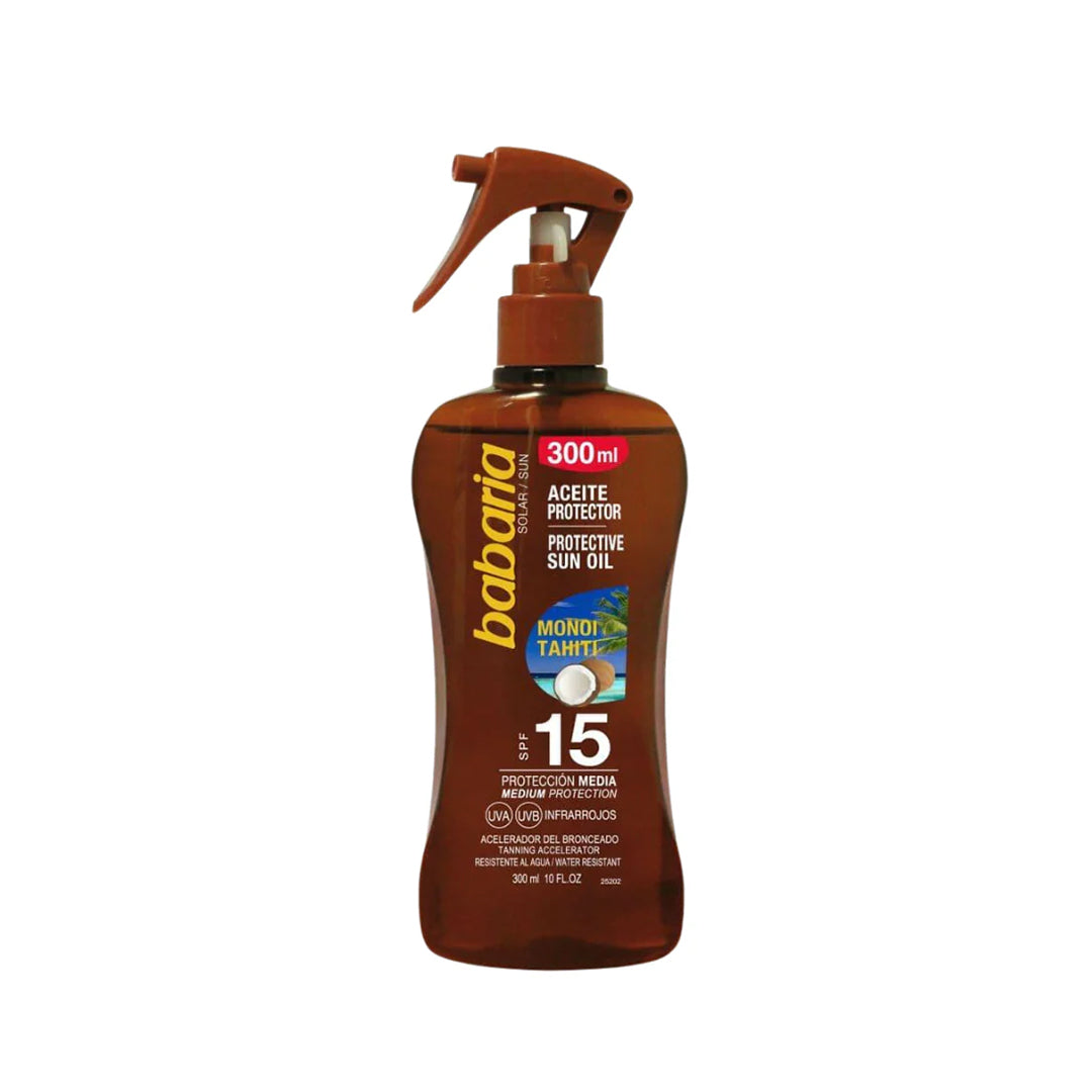 BABARIA MONOI TAHITI PROTECTIVE SUN OIL SPRAY SPF 15/300 ML