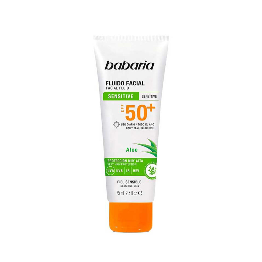 BABARIA SPF 50+ SENSITIVE SKIN FACIAL FLUID 75 ML
