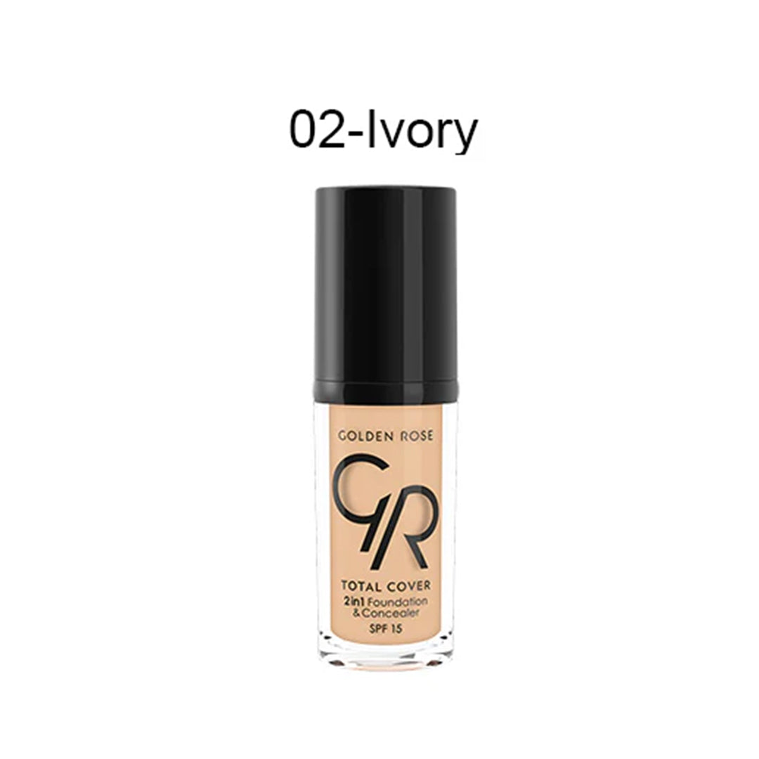 Golden Rose Total Cover 2in1 foundation and concealer 30ml